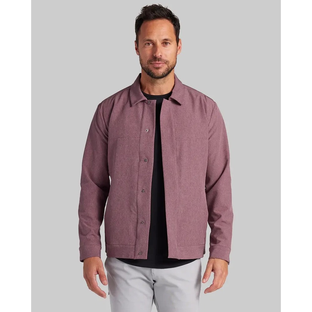 BYLT District Jacket Men’s XL Heather Maroon Snap Button Stretch